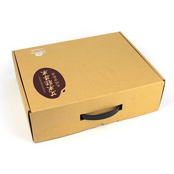 厂家农产品包装盒定制大米手提飞机盒牛皮纸飞机盒手提礼盒鸡蛋盒